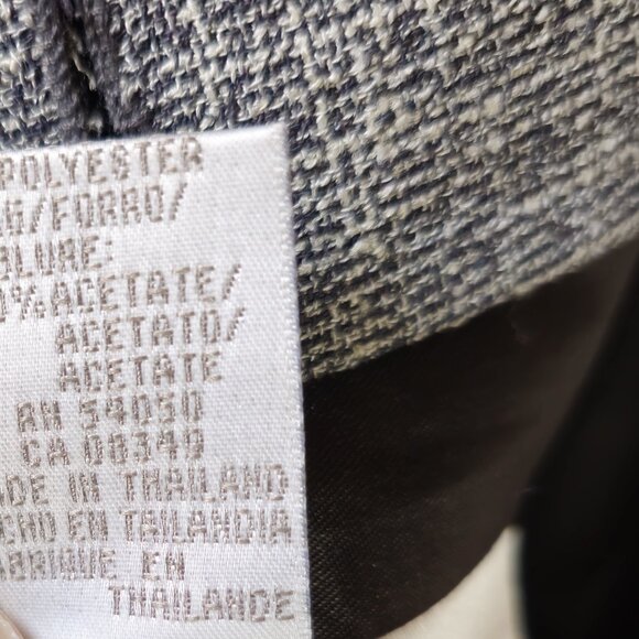 Jones New York Black and White Houndstooth Fully Lined Blazer Size 12 - Picture 8 of 9